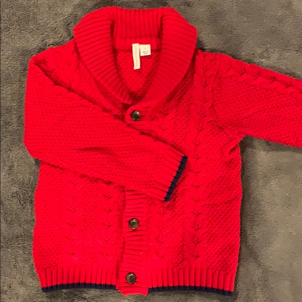 Janie and Jack Sz 2T Red Cardigan